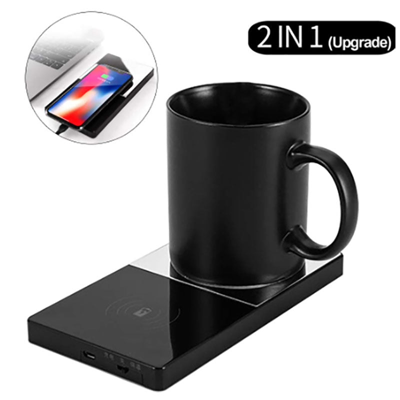 2 In 1 Mug Warmer + Wireless Charger