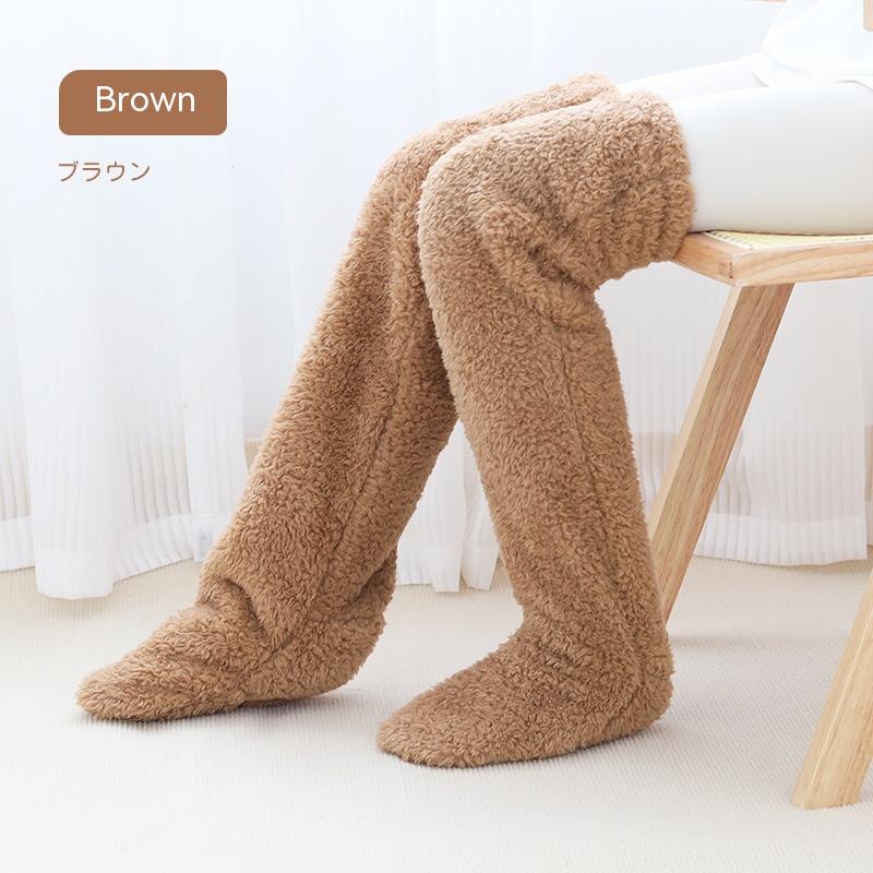 Over Knee High Plush Footless Long Socks / Leg Warmers