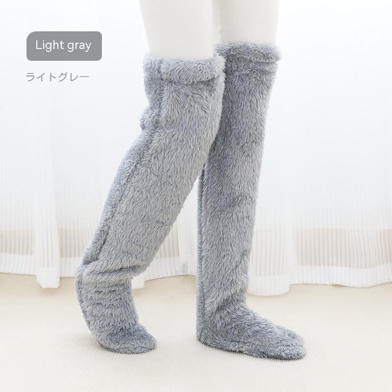 Over Knee High Plush Footless Long Socks / Leg Warmers