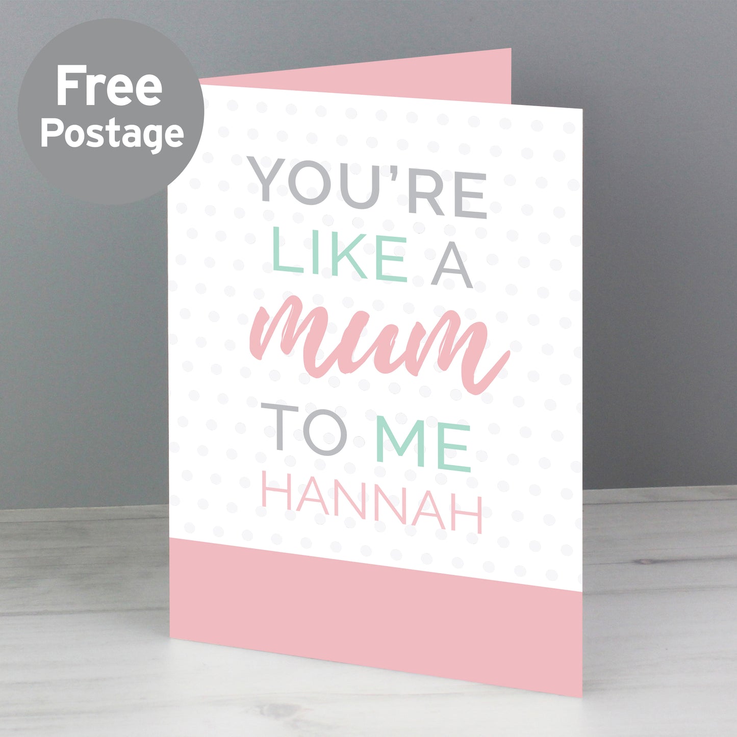 Personalised 'Like a Mum to Me' Card