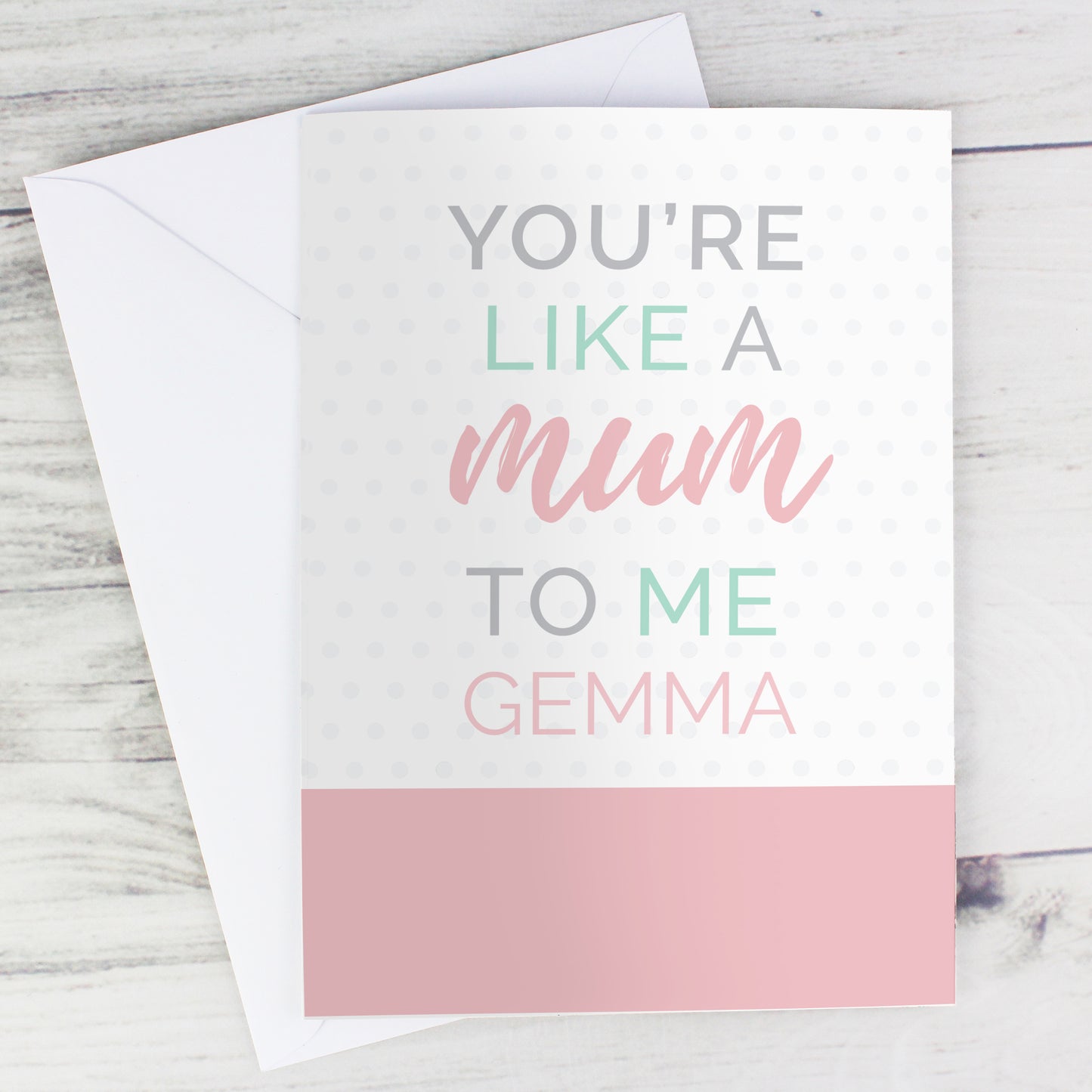 Personalised 'Like a Mum to Me' Card