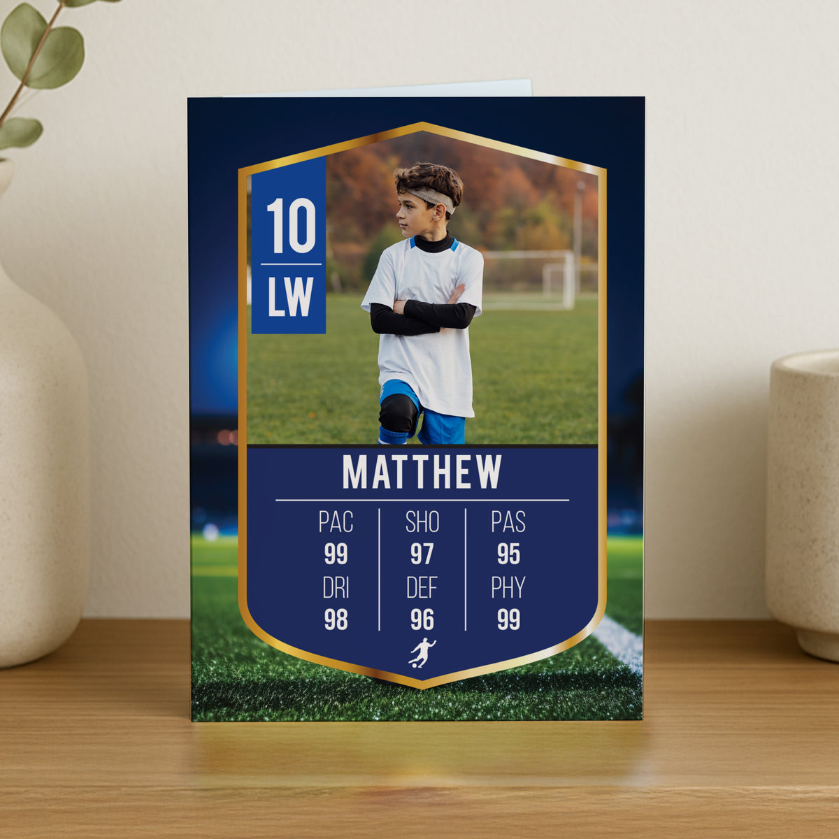 Personalised Photo Football Birthday Card