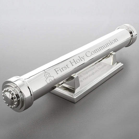 Personalised First Holy Communion Silver Plated Certificate Holder