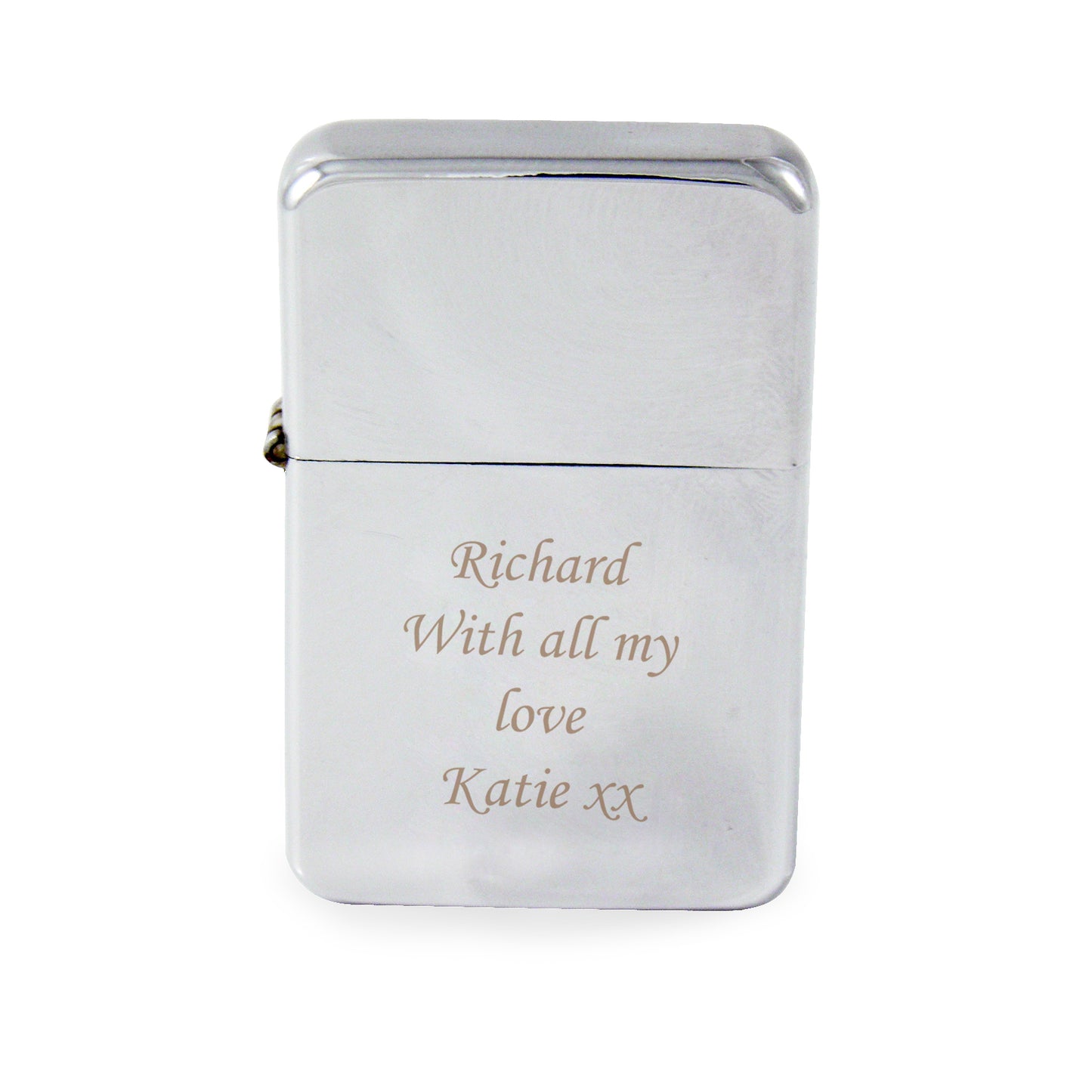 Personalised Engraved Silver Lighter