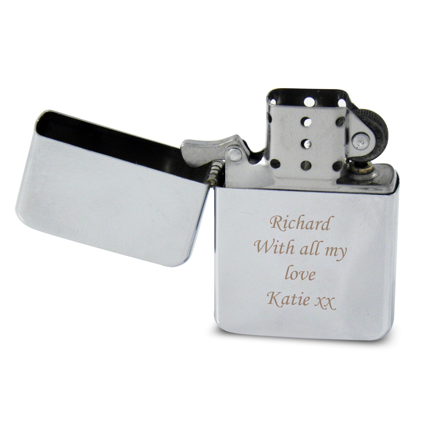 Personalised Engraved Silver Lighter