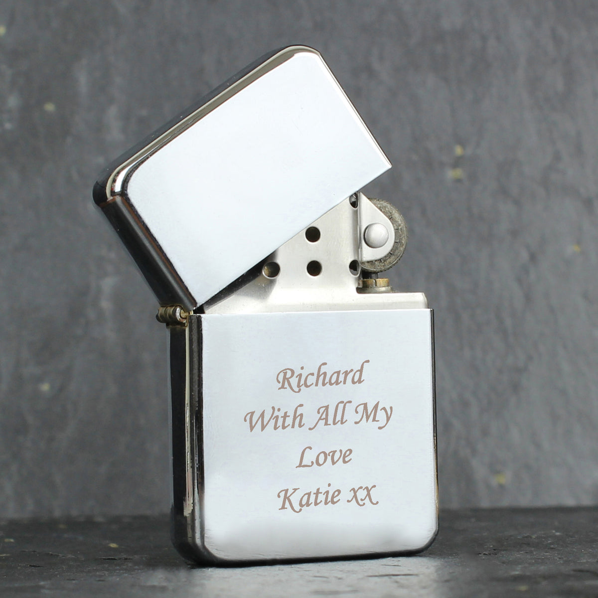Personalised Engraved Silver Lighter