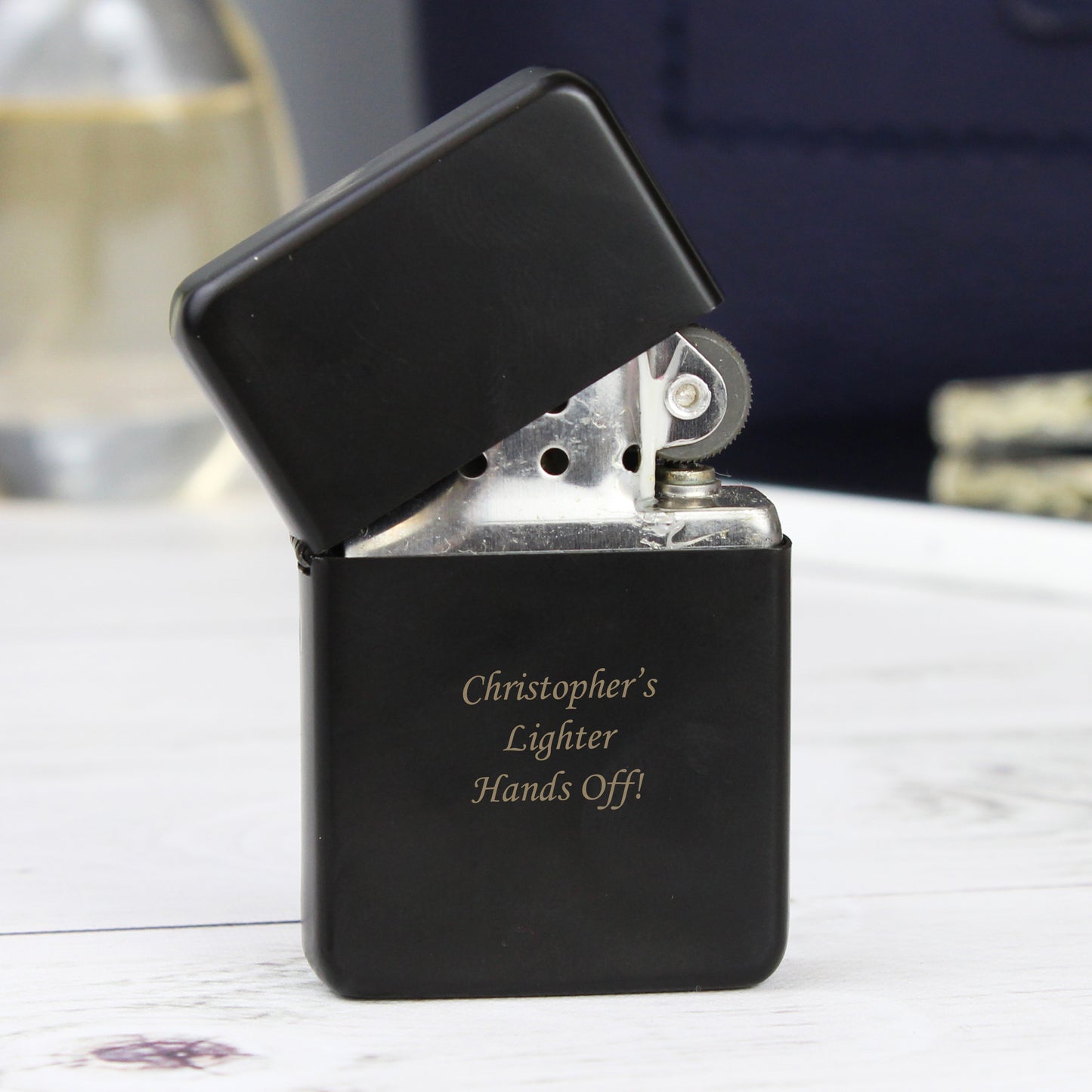 Personalised Engraved Black Lighter