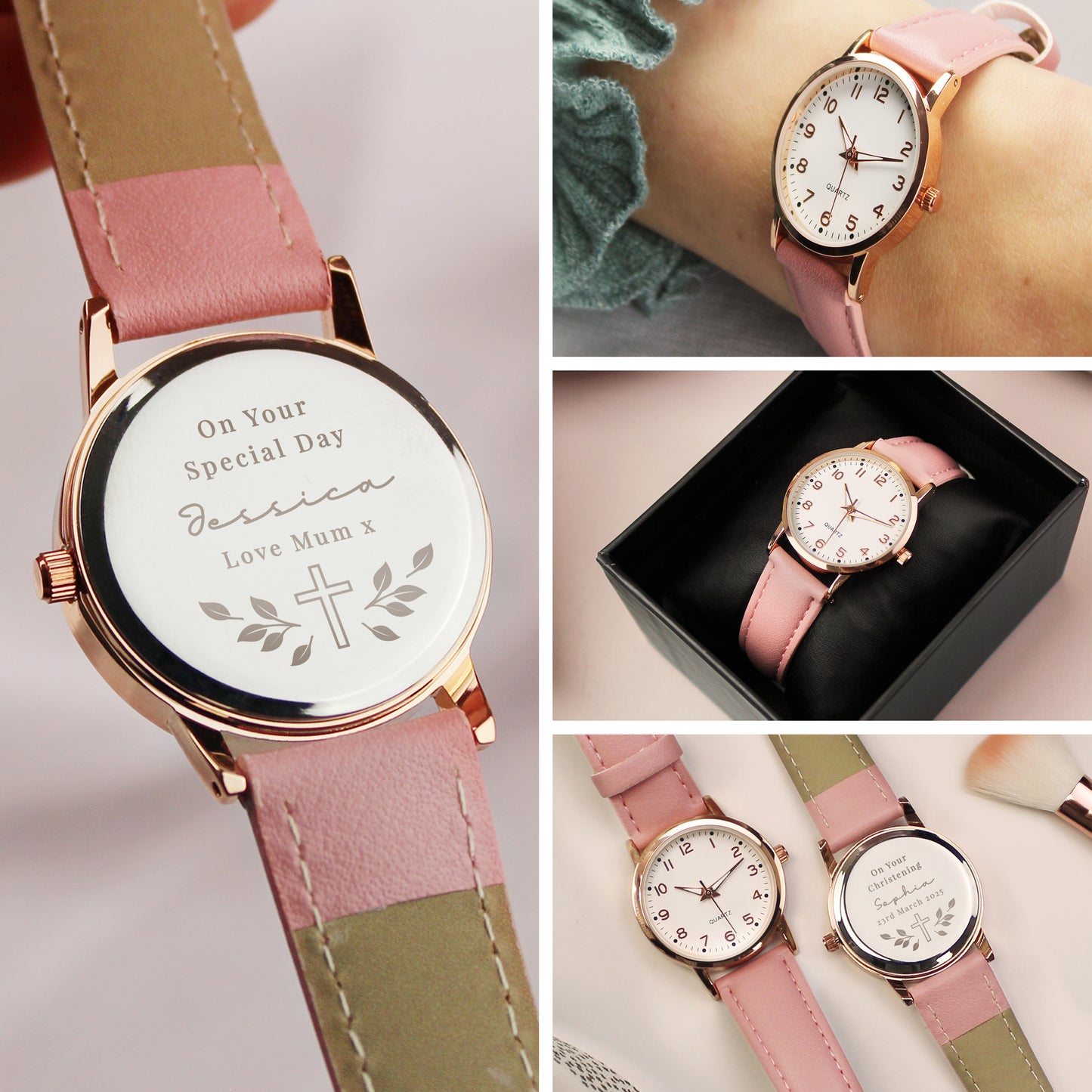 Personalised Holy Communion / Christening Pink Watch