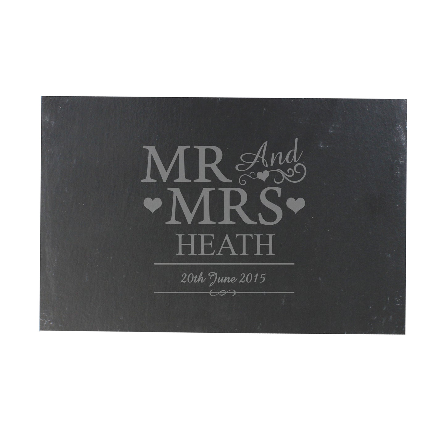 Personalised Traditional Mr & Mrs Slate Placemat