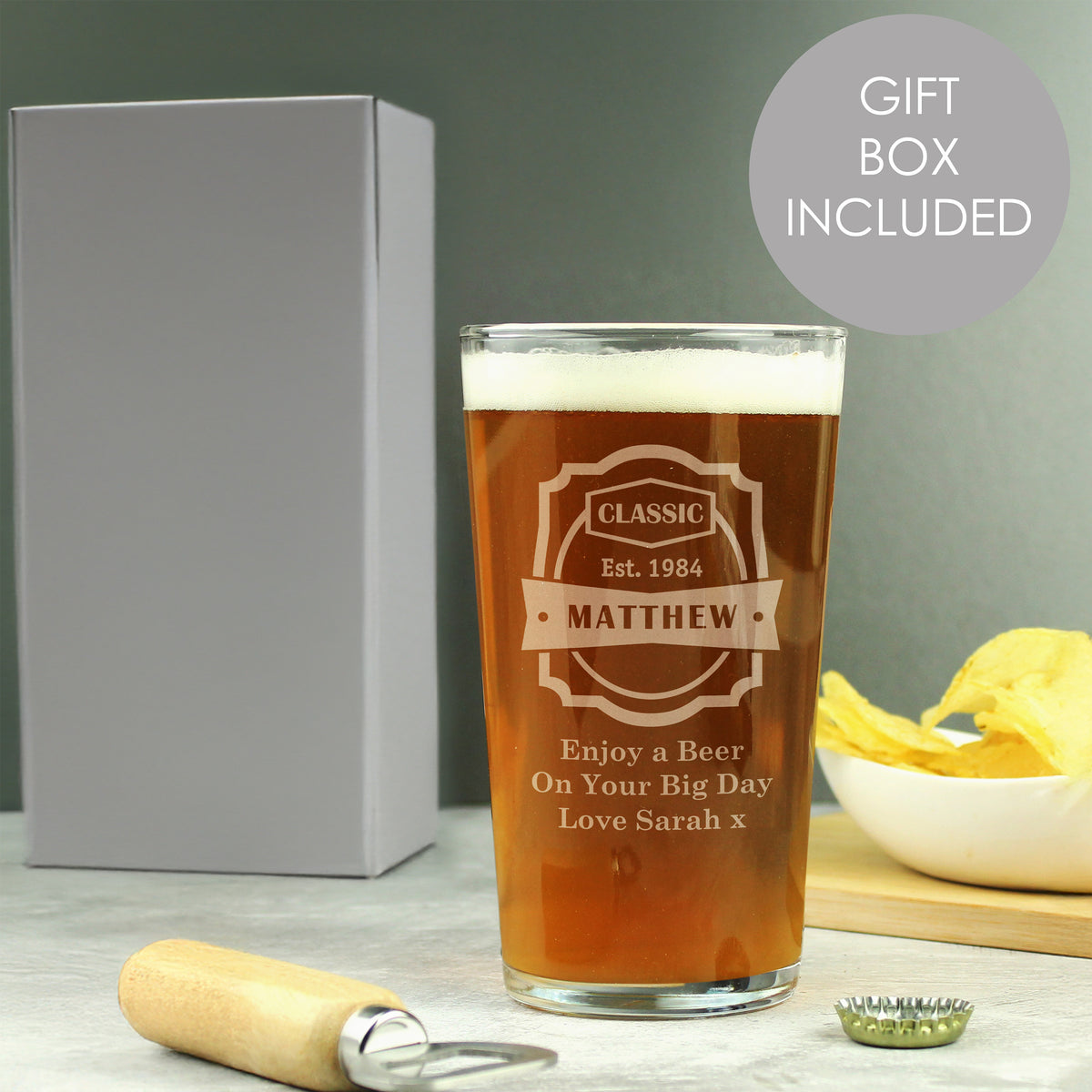 Personalised Classic Pint Glass