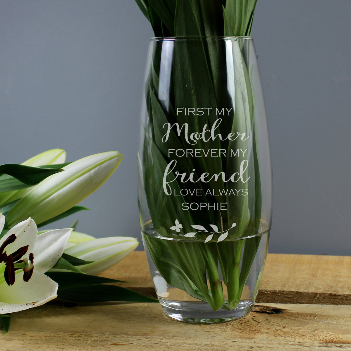 Personalised First My Mother Forever My Friend Bullet Vase
