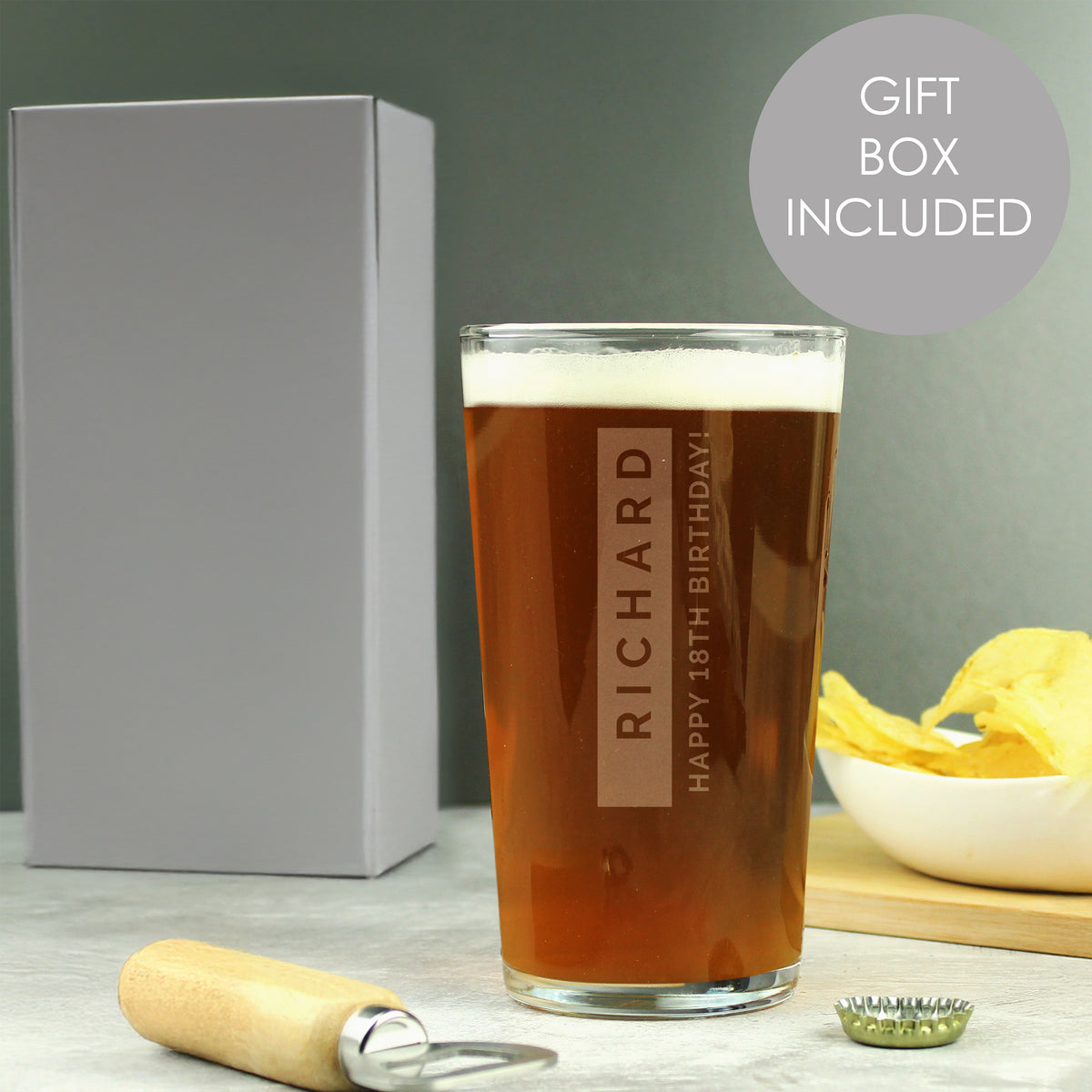 Personalised Free Text Pint Glass