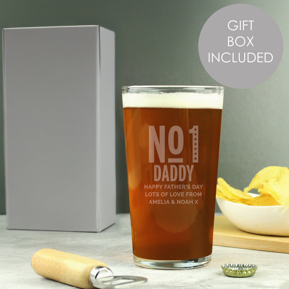 Personalised No. 1 Pint Glass