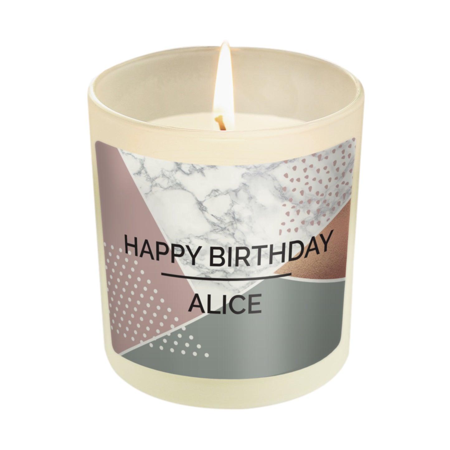 Personalised Geometric Scented Jar Candle