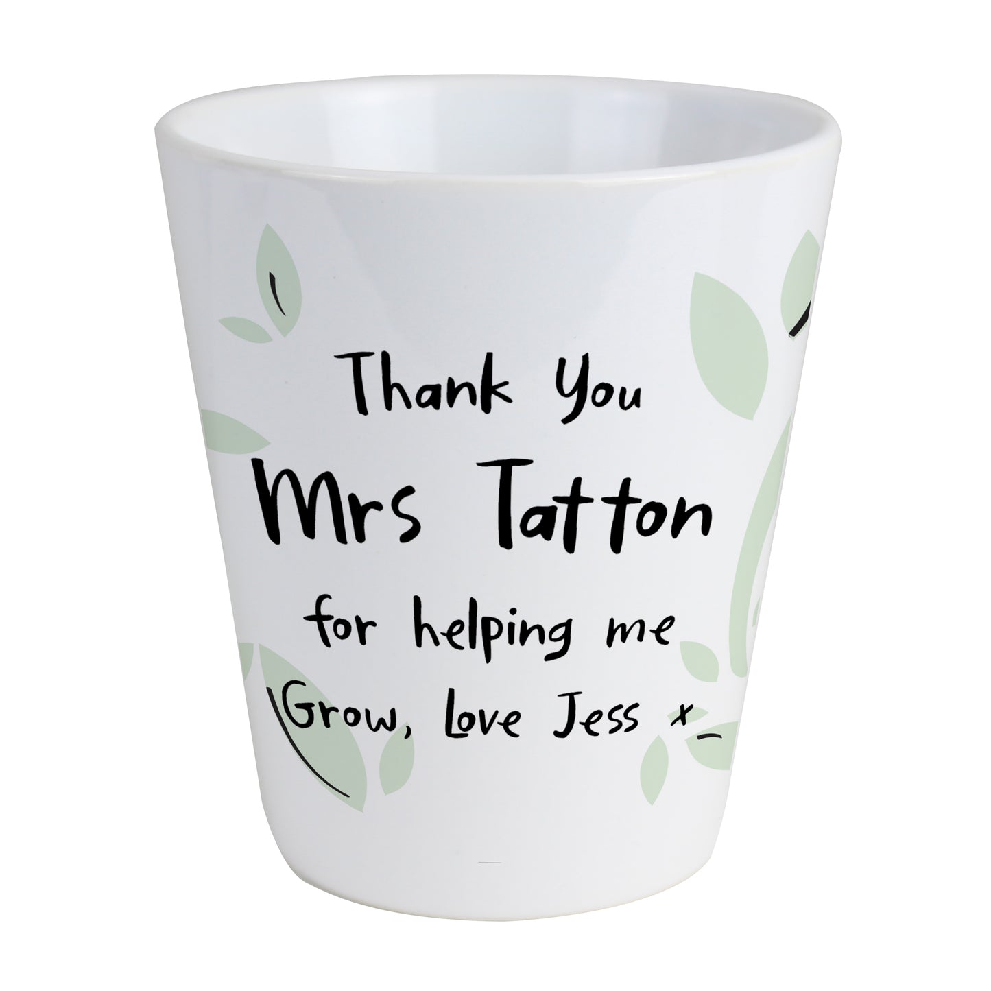 Personalised Free Text Botanical Plant Pot