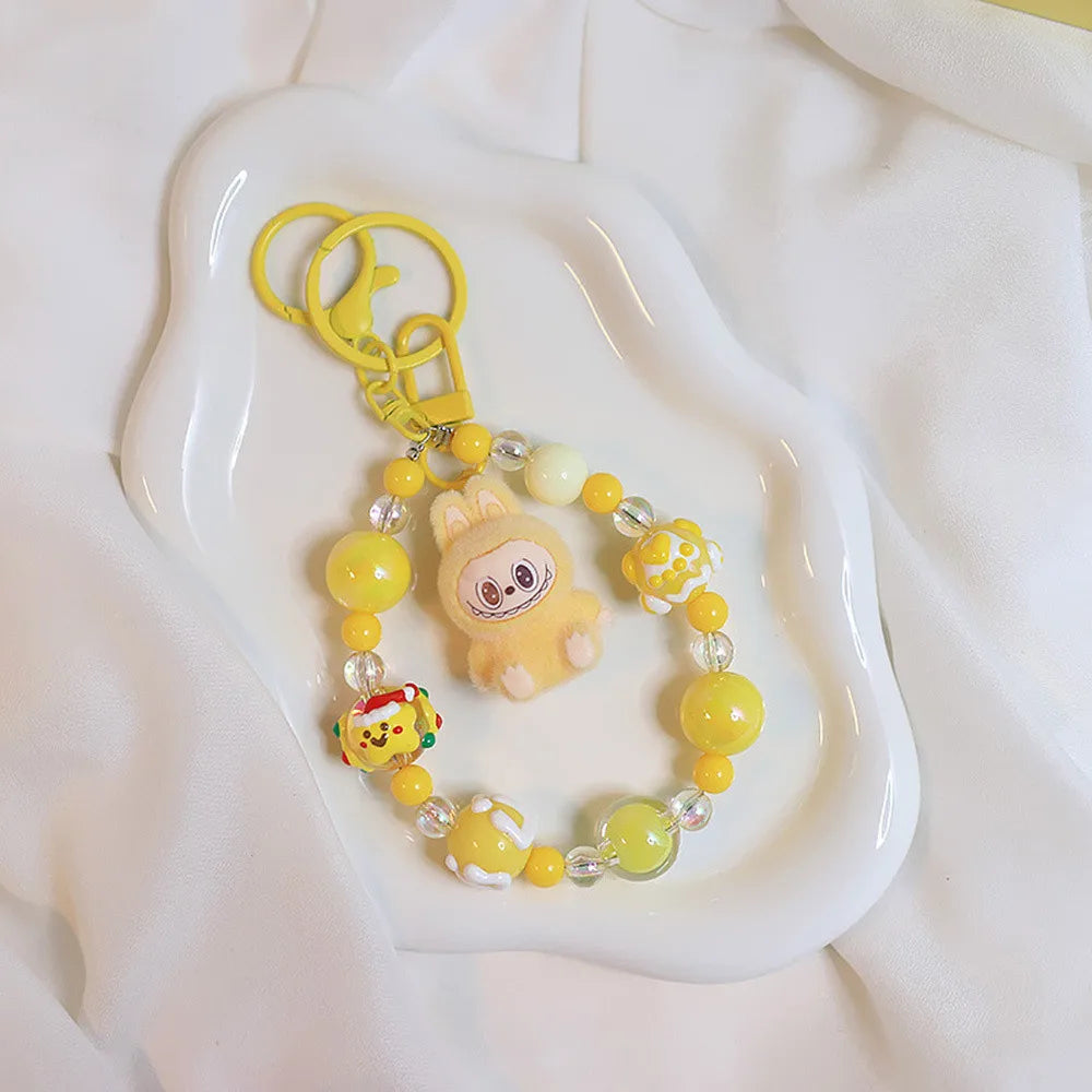Labubu Doll Beaded Keychain
