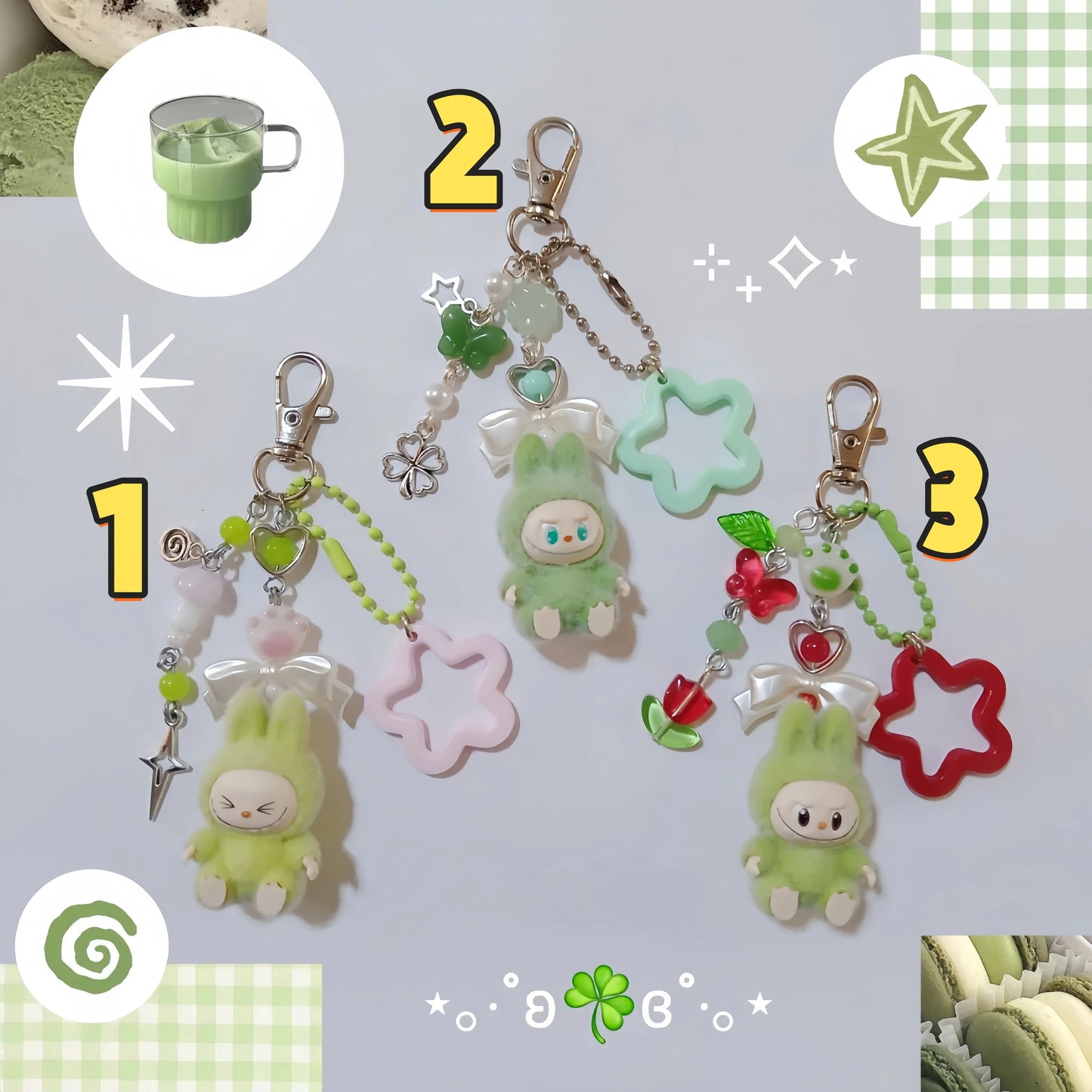 Handmade Inspired By Labubu Aesthetic Design Keyring