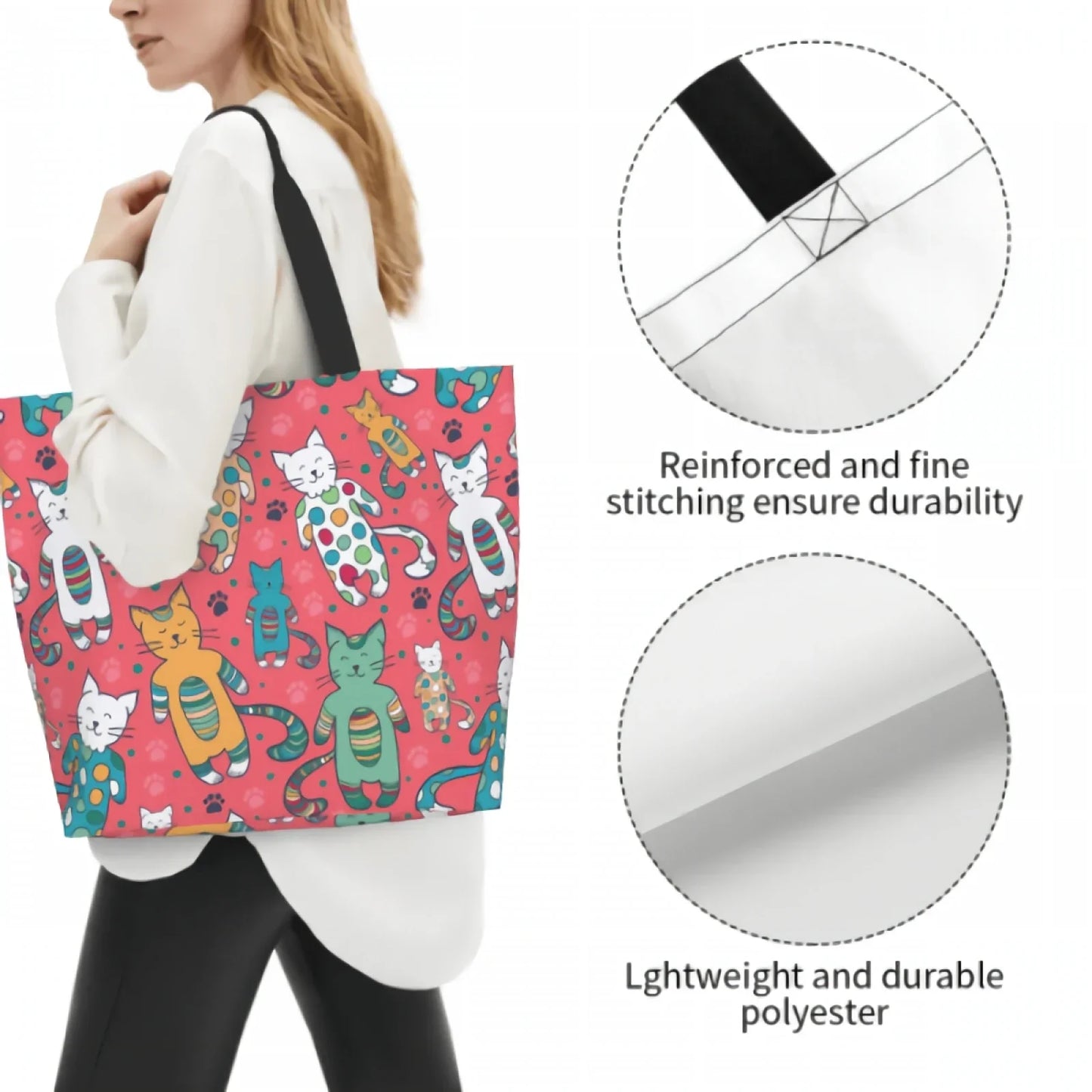 Canvas Tote Cat Bag