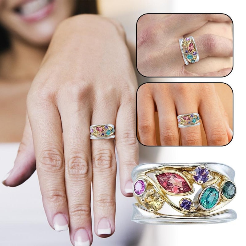 Quartz Crystal Therapy Ring for Well Being