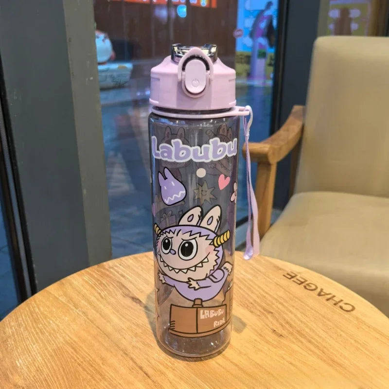Labubu Plastic Water Bottle with Handle