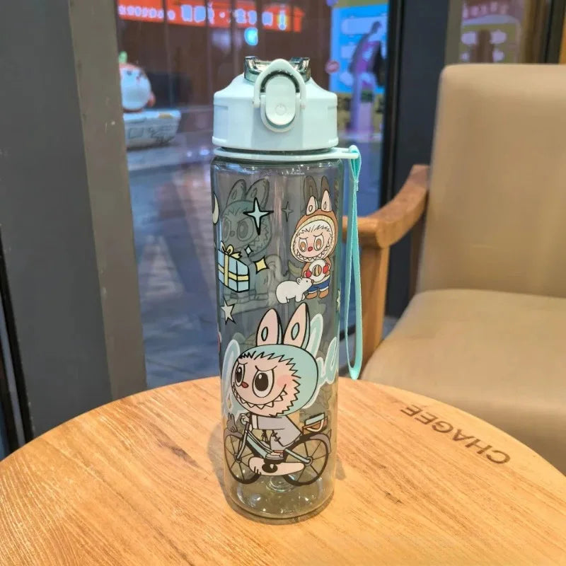 Labubu Plastic Water Bottle with Handle