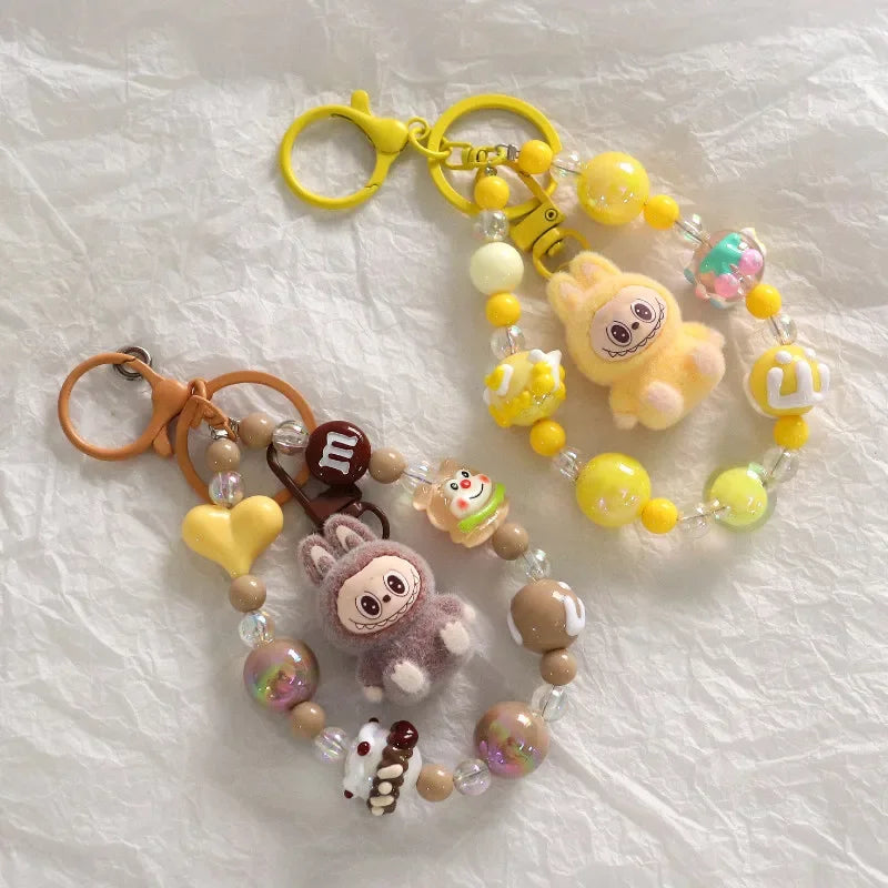Labubu Doll Beaded Keychain