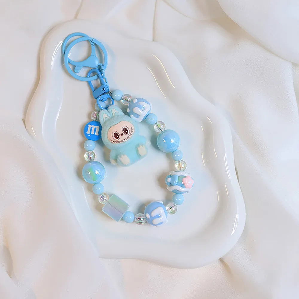 Labubu Doll Beaded Keychain