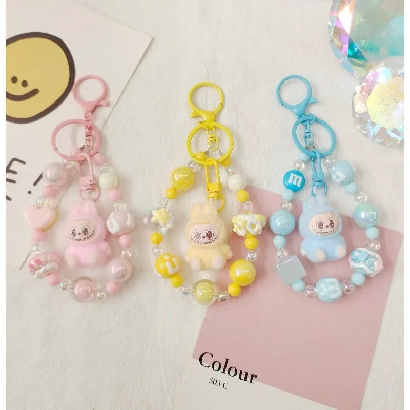 Labubu Doll Beaded Keychain