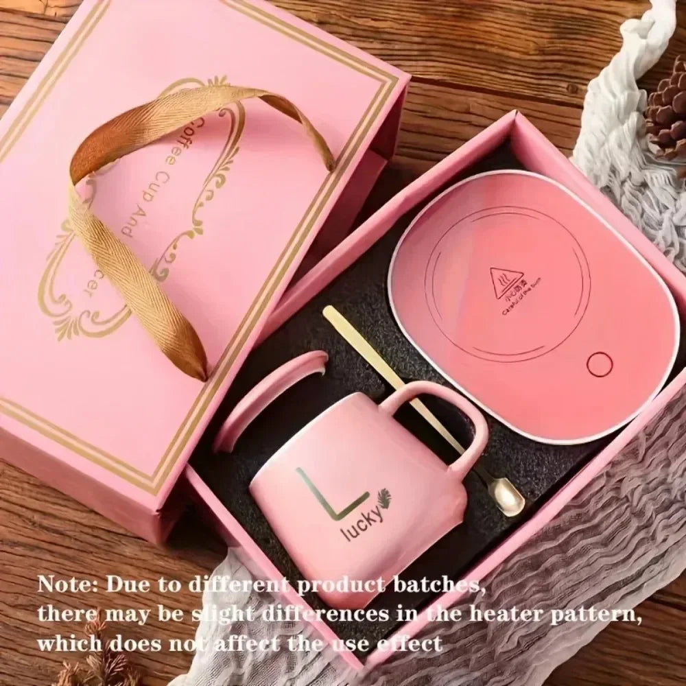 55 Degrees Thermostat Ceramic Mug + Spoon Gift Set