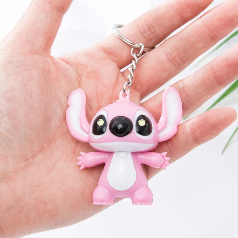 Lilo and Stitch Angel LED Sound Keychain