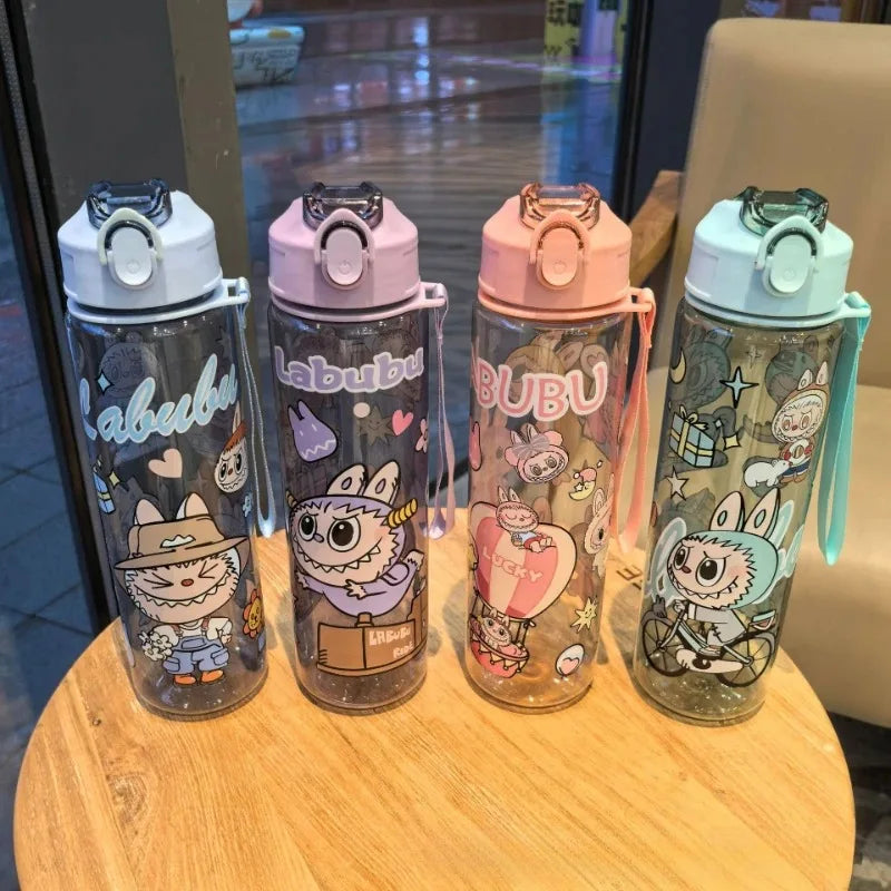 Labubu Plastic Water Bottle with Handle