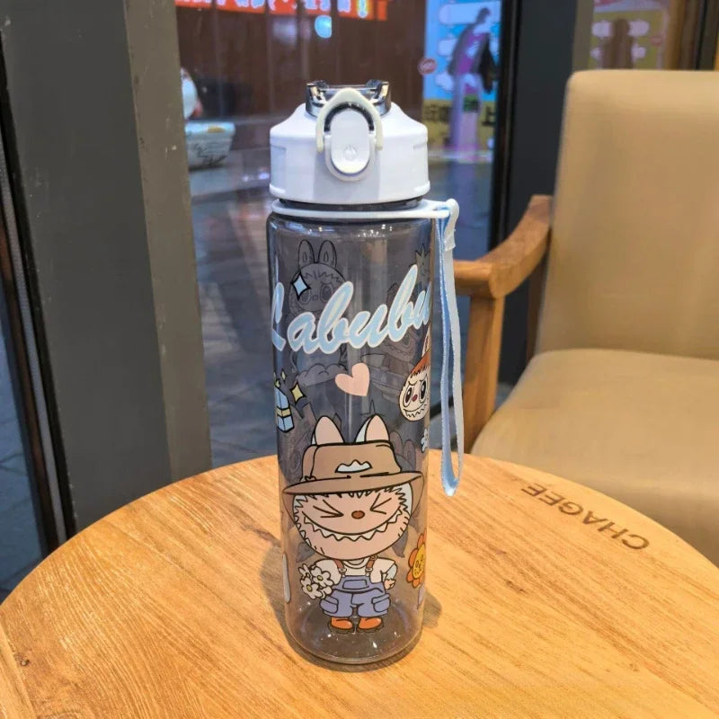 Labubu Plastic Water Bottle with Handle