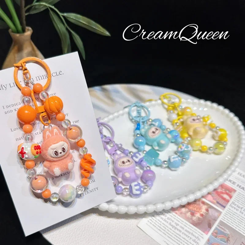 Labubu Doll Beaded Keychain