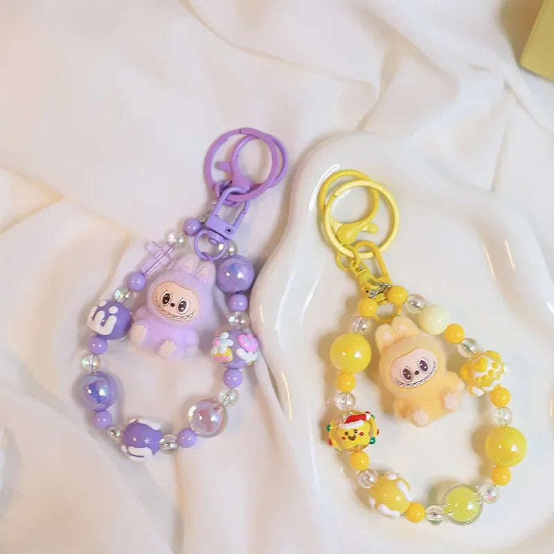 Labubu Doll Beaded Keychain