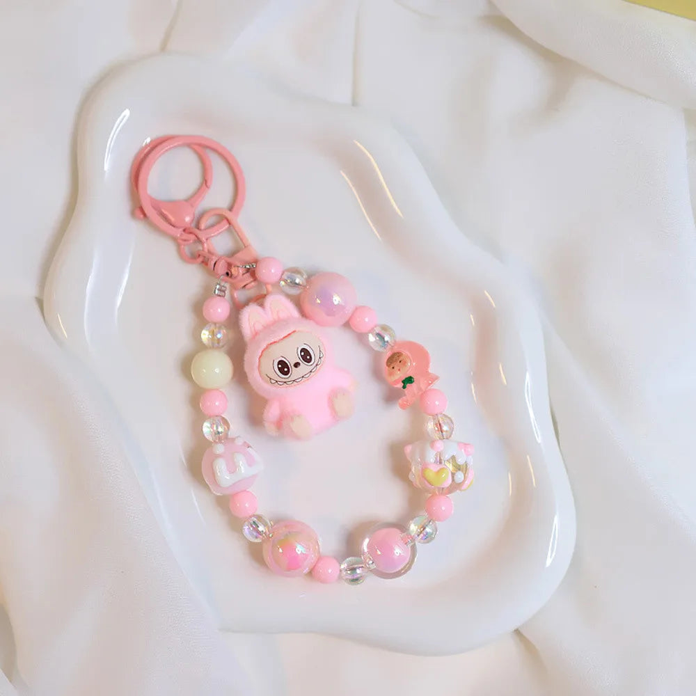 Labubu Doll Beaded Keychain