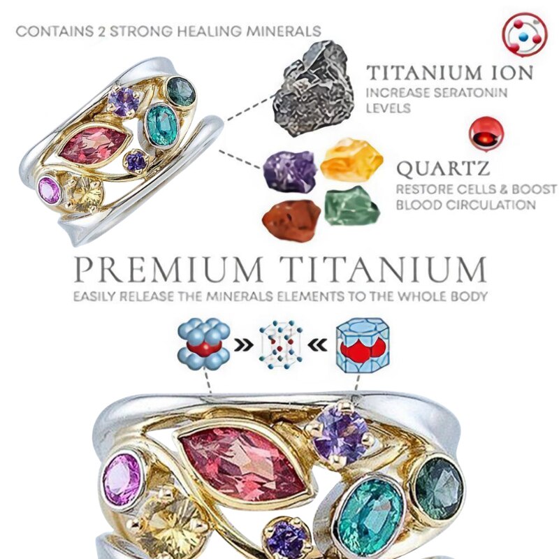 Quartz Crystal Therapy Ring for Well Being