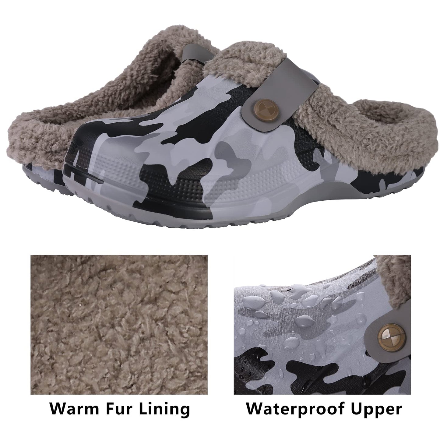 Unisex Plush Fur Clogs