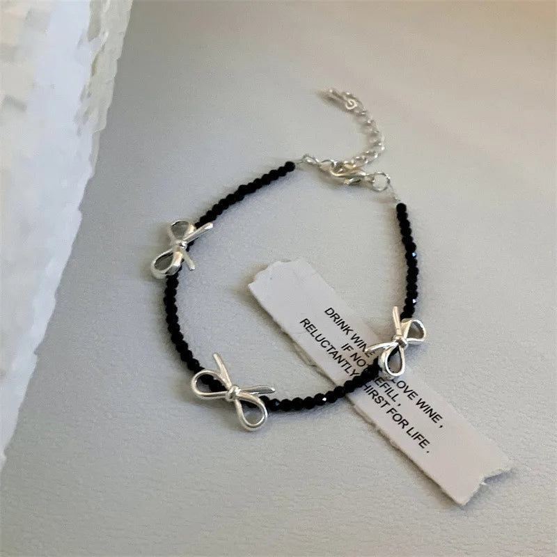 925 Sterling Silver Punk Geometric Bead Bracelet
