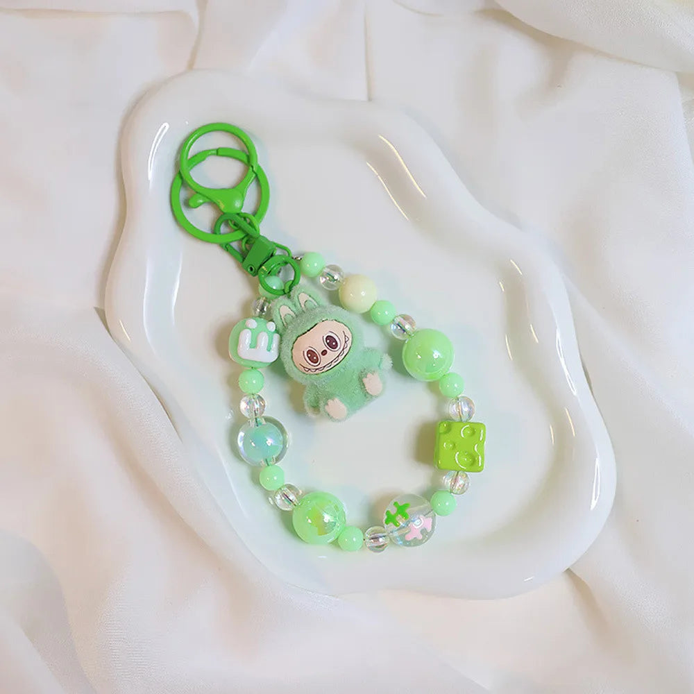 Labubu Doll Beaded Keychain