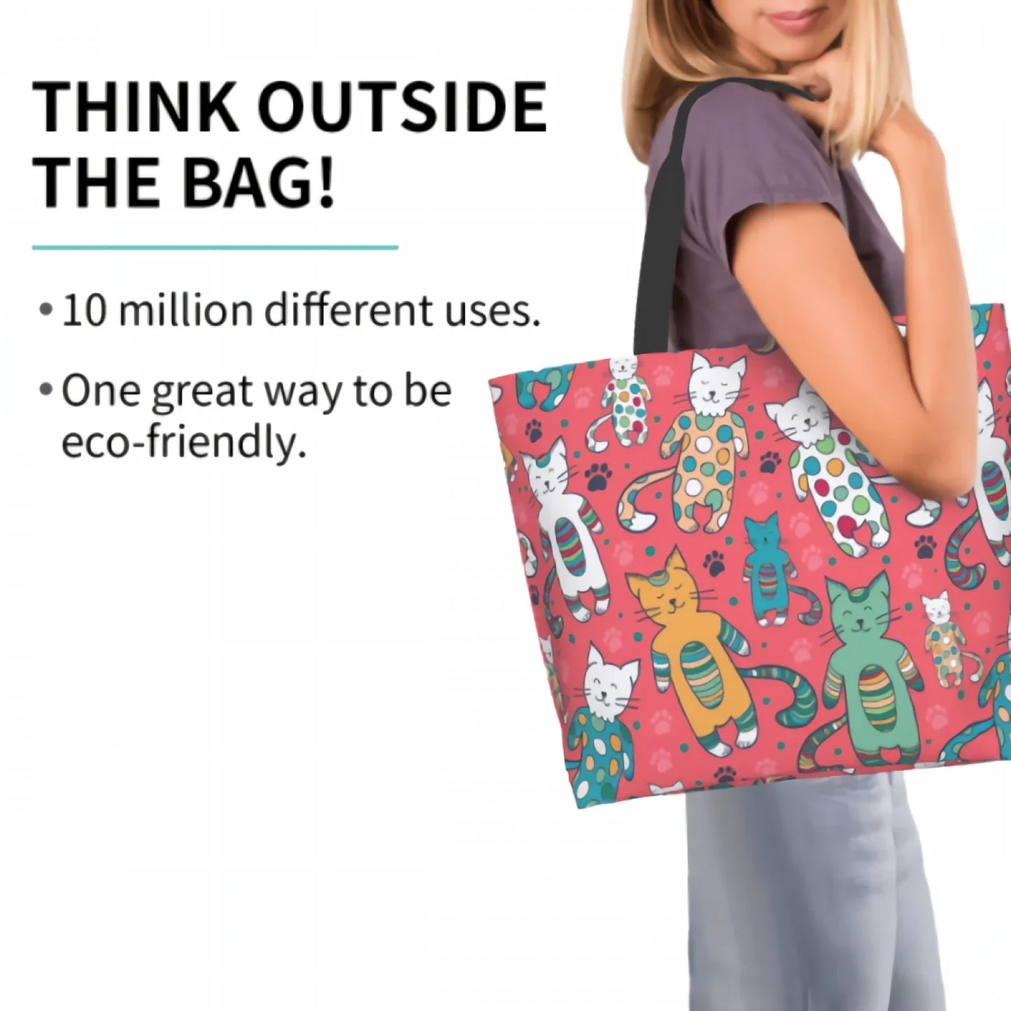 Canvas Tote Cat Bag