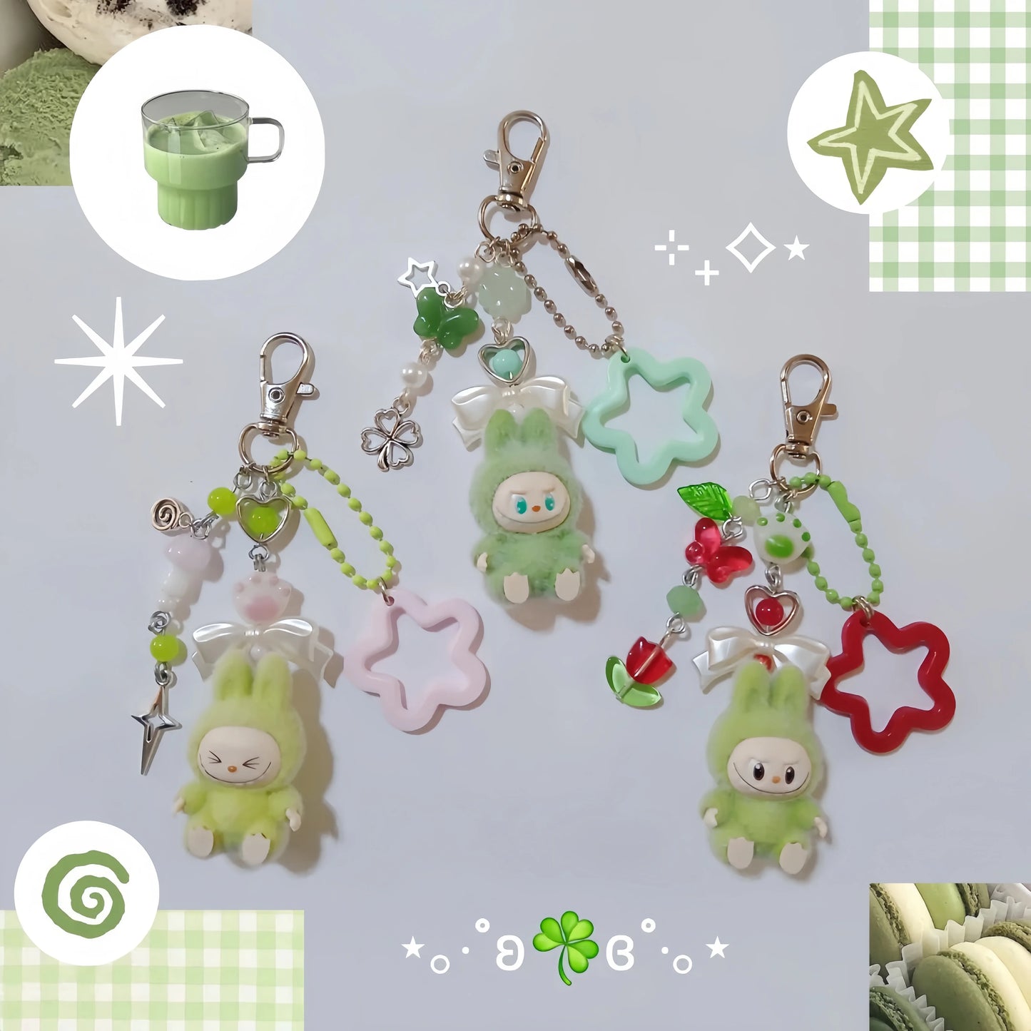 Handmade Inspired By Labubu Aesthetic Design Keyring