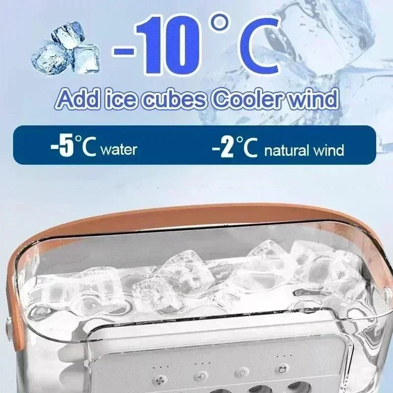 3-in-1 Mini Air Conditioner with Fan and LED Light