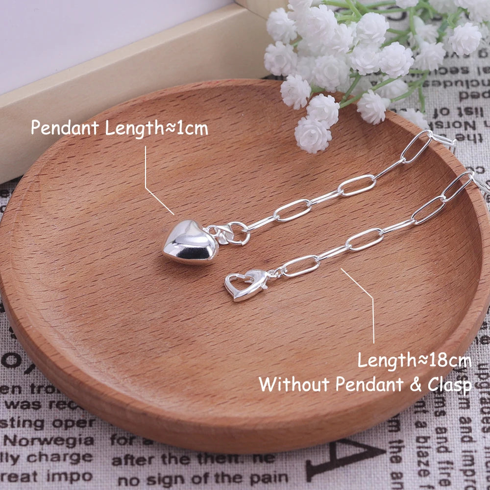 925 Sterling Silver Punk Geometric Bead Bracelet