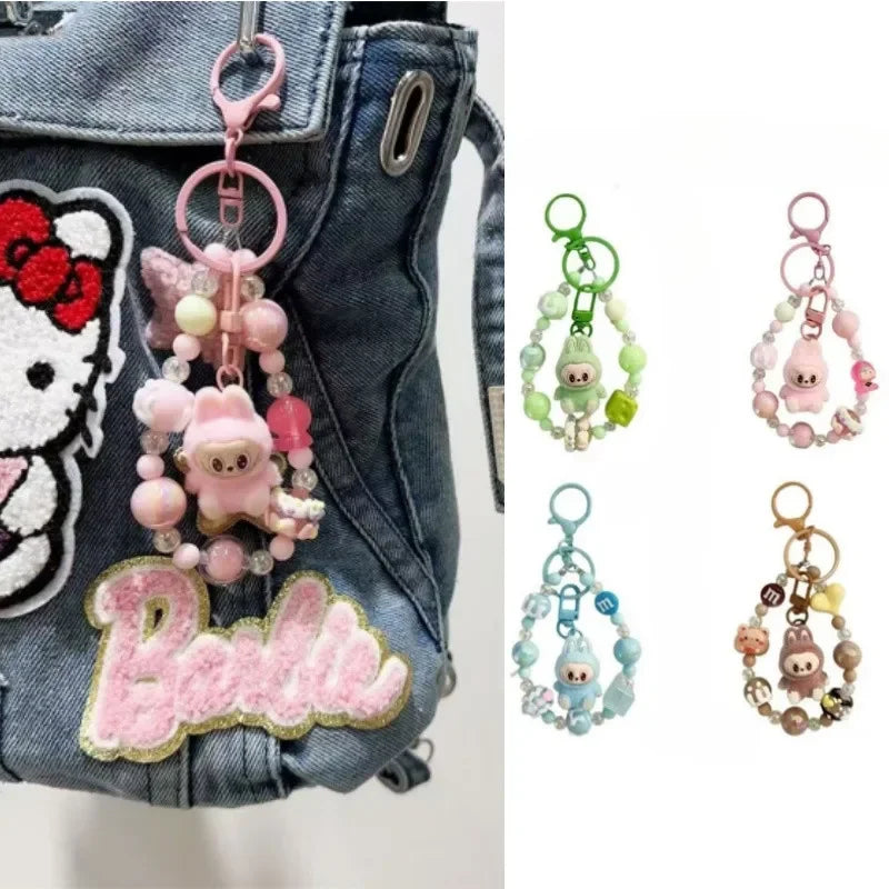 Labubu Doll Beaded Keychain