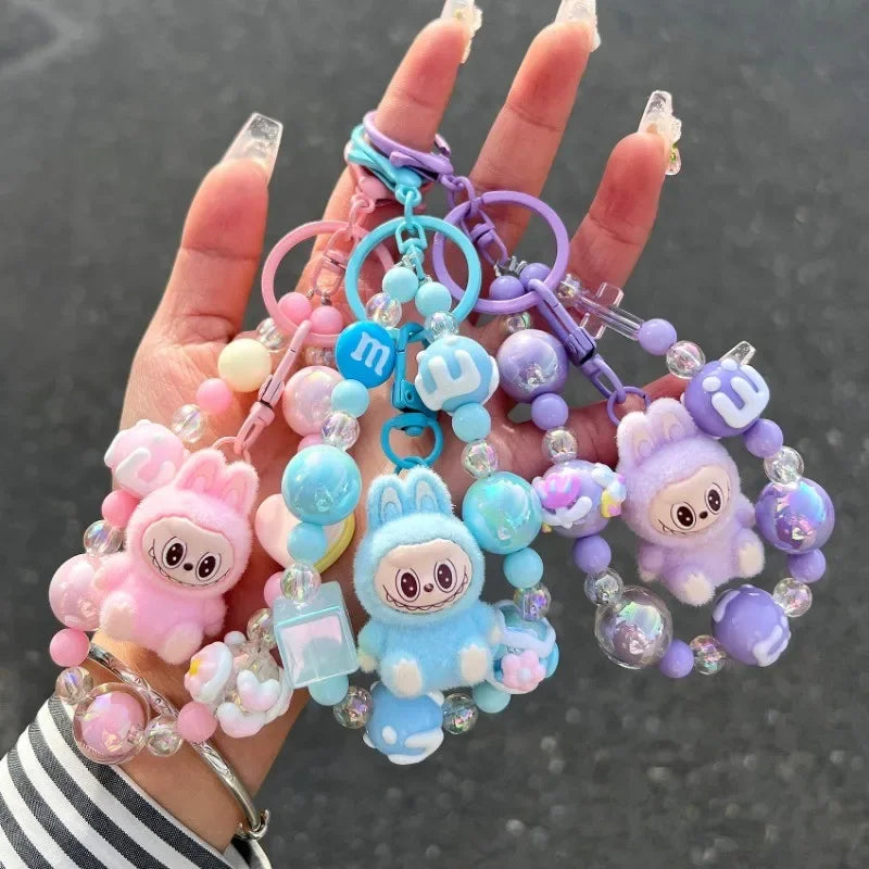 Labubu Doll Beaded Keychain