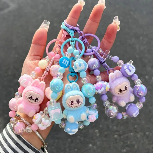 Labubu Doll Beaded Keychain