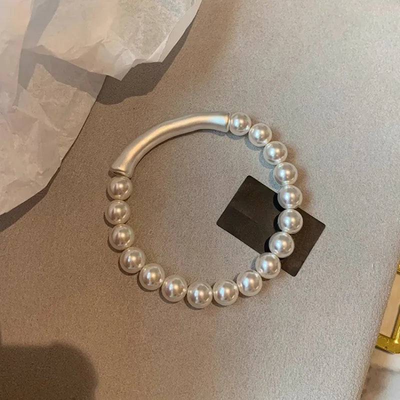 925 Sterling Silver Punk Geometric Bead Bracelet
