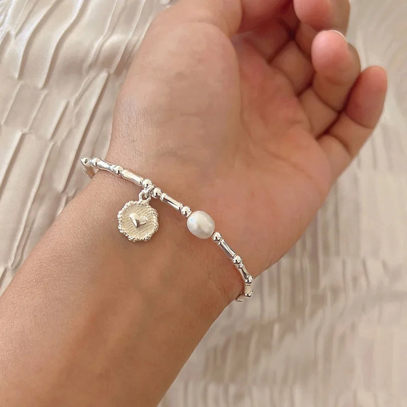 925 Sterling Silver Punk Geometric Bead Bracelet