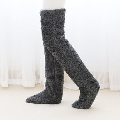 Over Knee High Plush Footless Long Socks / Leg Warmers