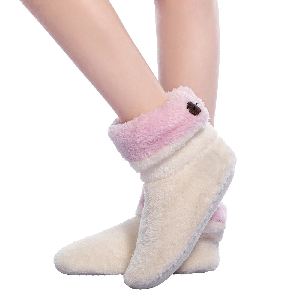 Women Fleece Winter Indoor Boots Slippers
